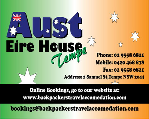 Aust Eire House Tempe - Accommodation Brisbane 0