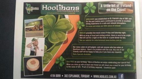 Hoolihans Irish Restaurant & Bar - Accommodation Brisbane 1