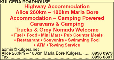 Kulgera Roadhouse - Accommodation Brisbane 1