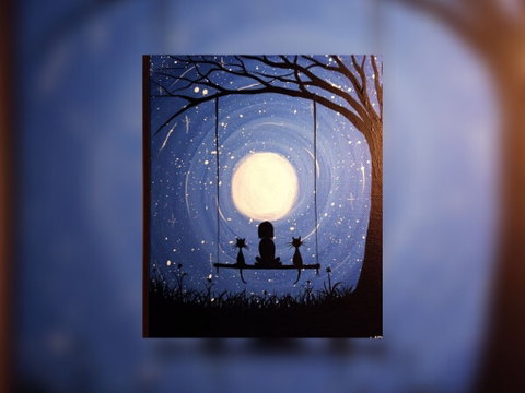 Grab A Glass Of Wine And Learn To Paint 'Moonrise'! - Accommodation Brisbane 0