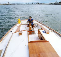 Cruising Yacht in Marina - Accommodation Brisbane